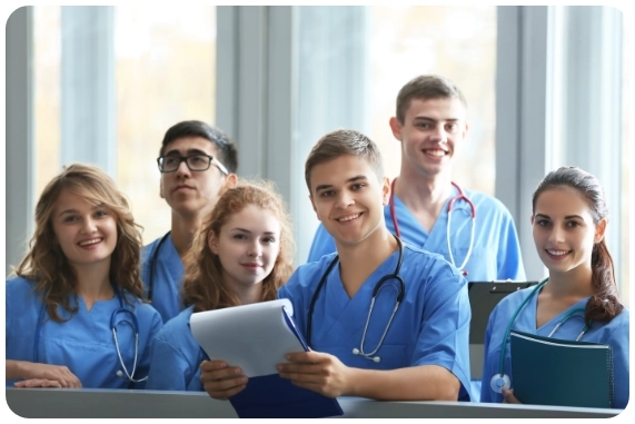 Eine Gruppe Medizin Studenten